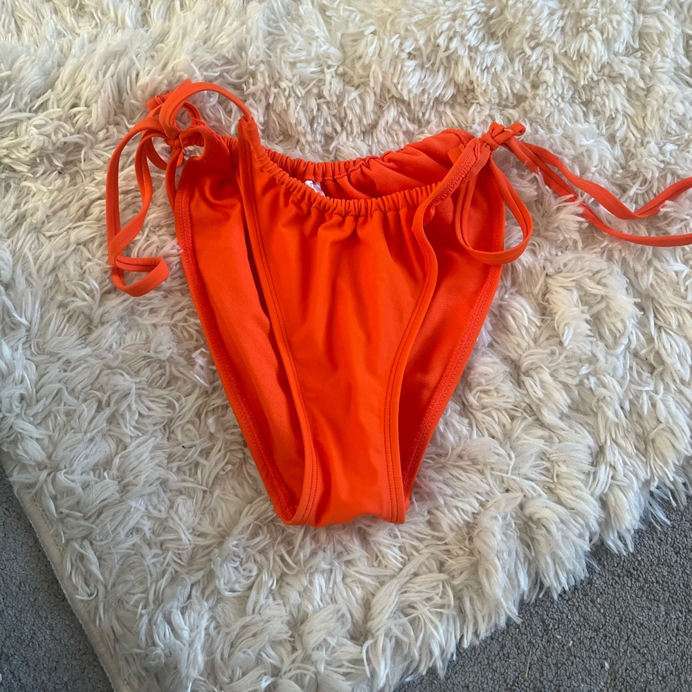 Women’s Side-Tie Adjustable Coverage Bikini Bottom - Wild Fable Orange.